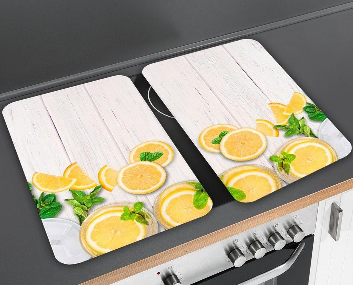 HERDABDECKPLATTEN aus Glas 52/30 cm - Multicolor, Glas (30/52cm) - Wenko