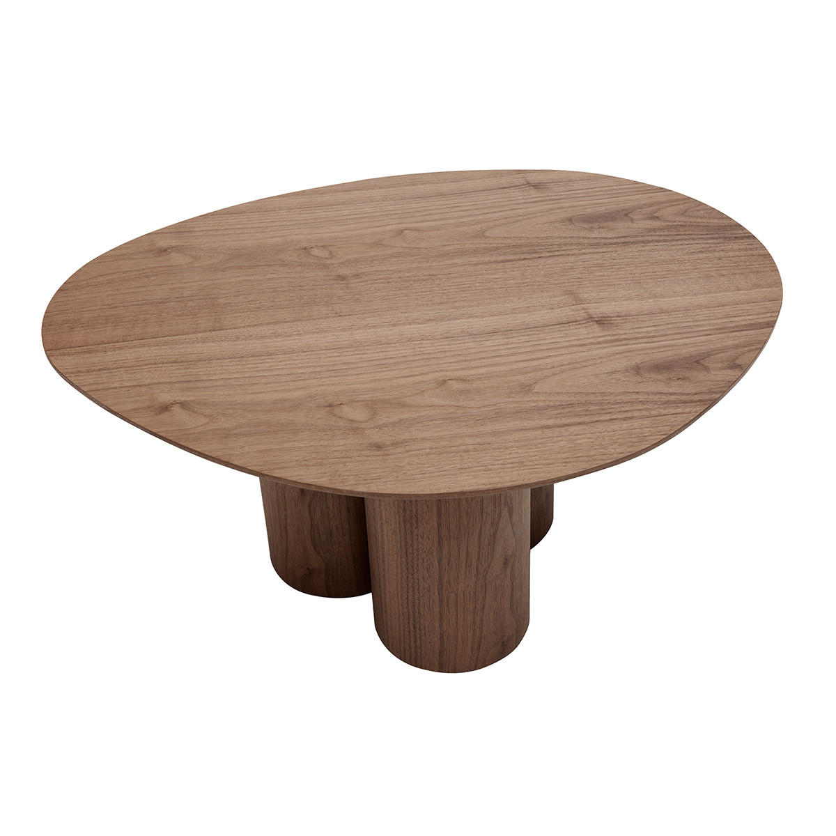 COUCHTISCH Walnuss HOLLEN - Walnussfarben, Holz (78/61/37.3cm) - Miliboo