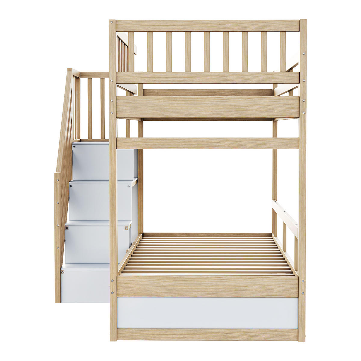 ETAGENBETT Doppelschlafplatz Holzfarbe - Naturfarben, Holz (90/200cm) - ComfortXL