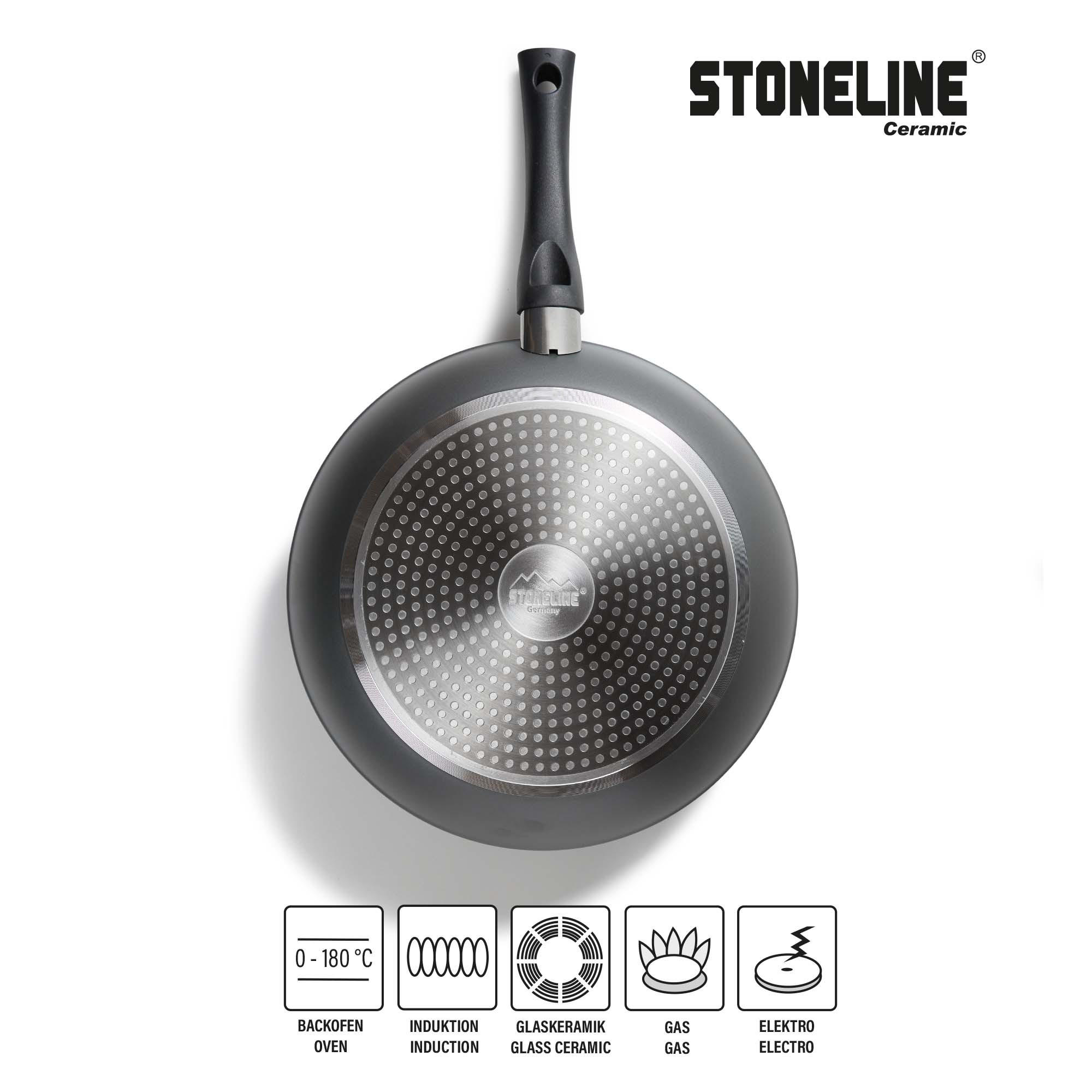 BRATPFANNE - Grau, Metall (28cm) - Stoneline