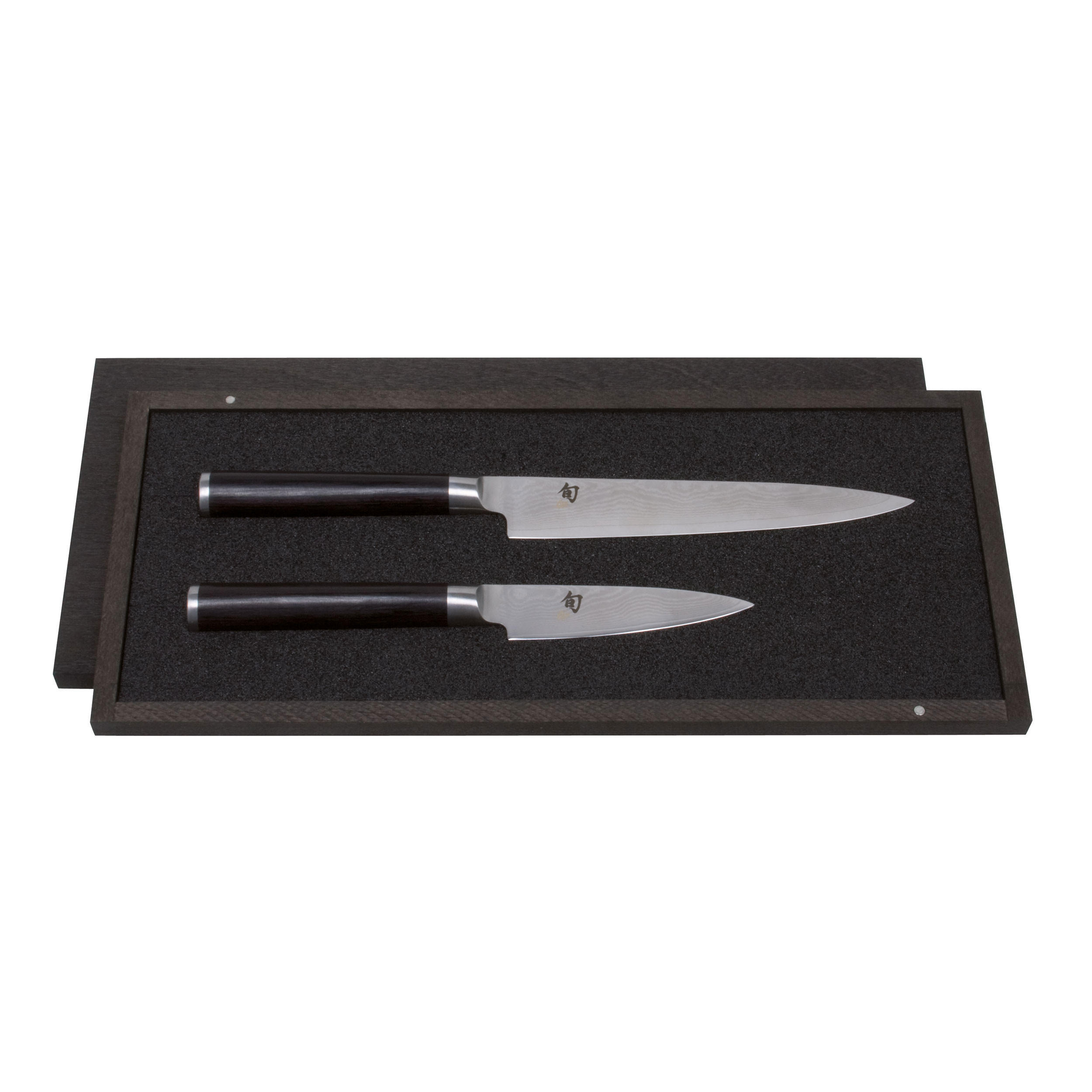 MESSER-SET Shun Classic, 2-tlg., Damast - Silberfarben, Metall - Kai Messer