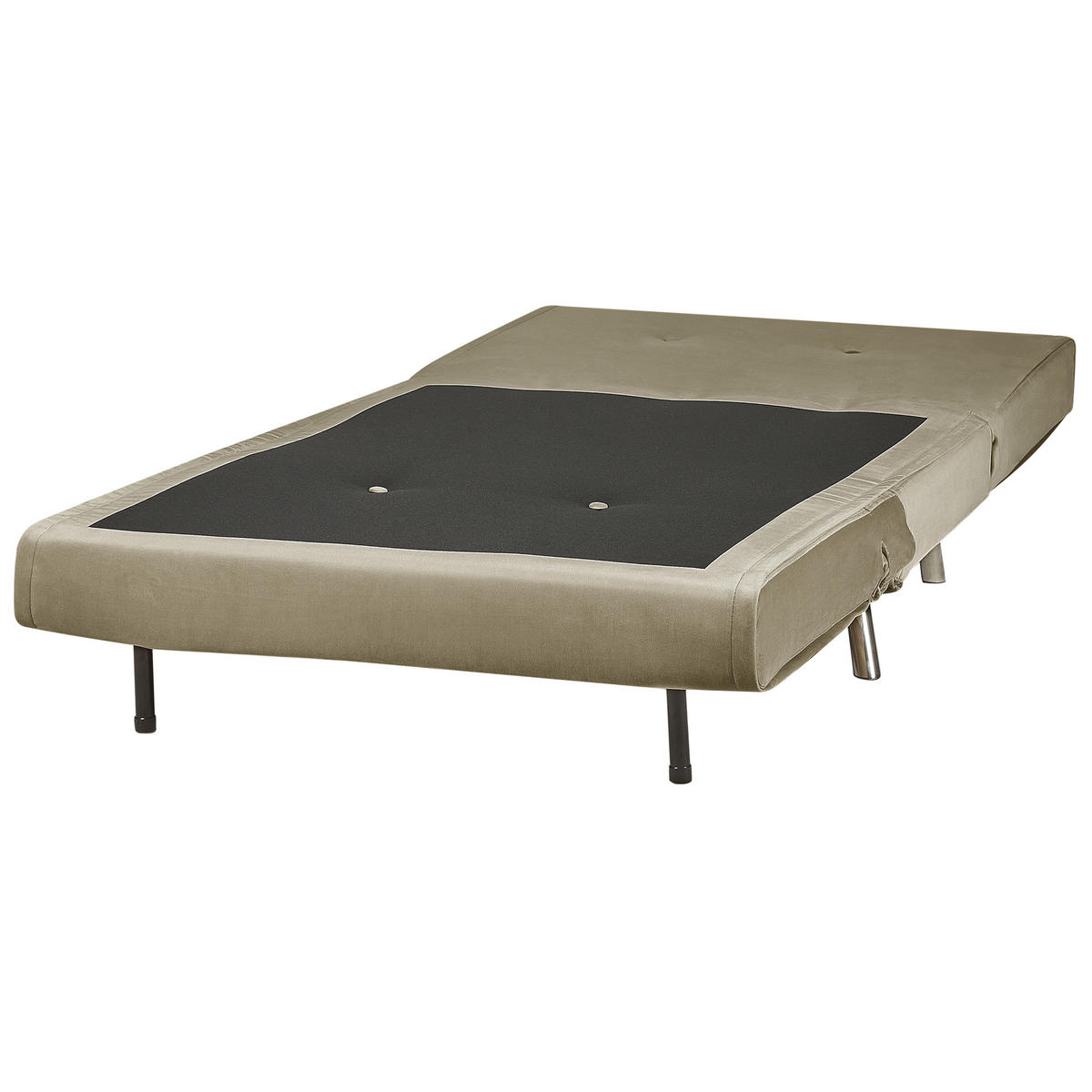 1-SITZER-SCHLAFSOFA Samtstoff Olivgrün Farris - Olivgrün, Textil (100/89/191cm) - Beliani