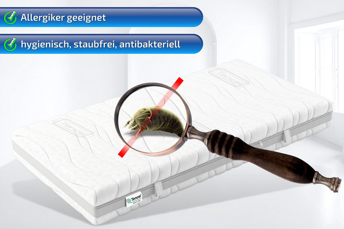 KALTSCHAUMMATRATZE Vital Premium 90 x 200 cm 24 cm Höhe H3 9 Zonen - Weiß, Textil (90/200cm) - Matratzen Perfekt