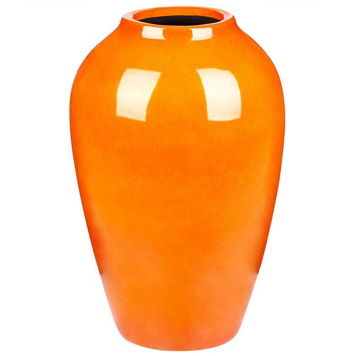 BLUMENVASE Terrakotta orange Terrasa - Orange, Stein (39cm) - Beliani