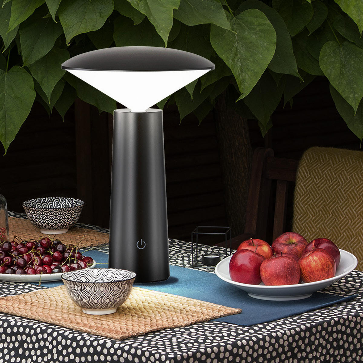 LED TISCHLEUCHTE Schwarz Metall - Schwarz, Kunststoff (14/14/21cm)