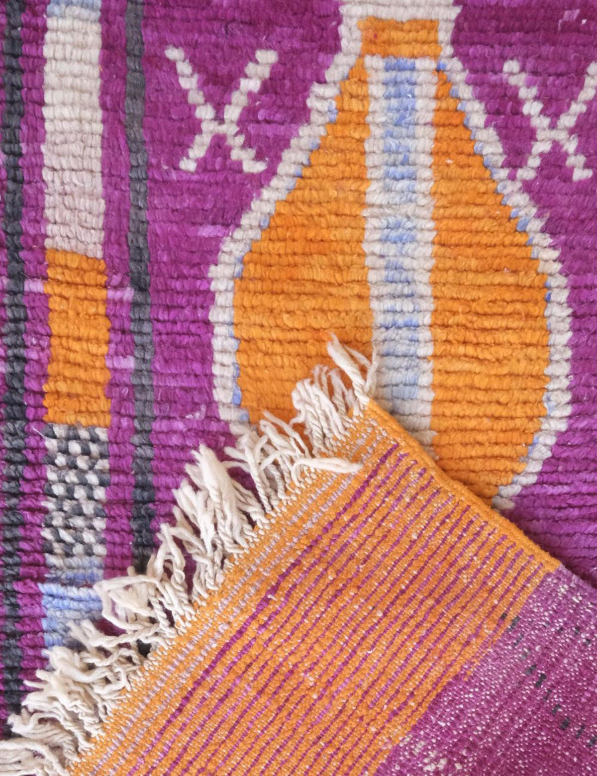 BERBERTEPPICH Teppichläufer marokkanisch aus reiner Wolle 200x 300 cm - Pink, Naturmaterialien (200/300cm) - AFK Living
