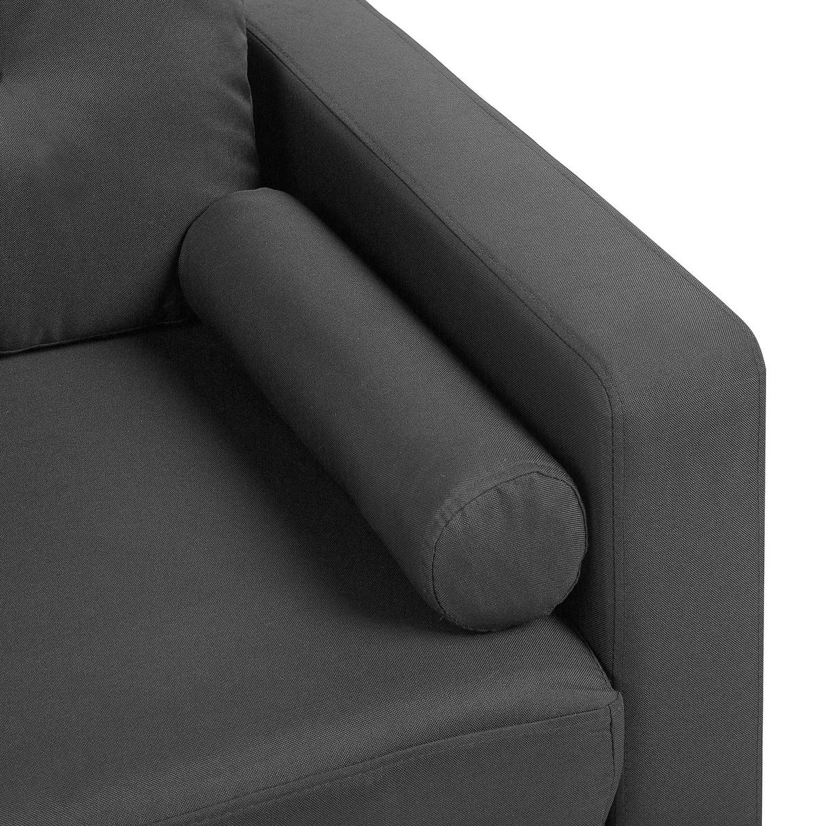 2-SITZER-SOFA Polsterbezug Dunkelgrau Kalmar - Dunkelgrau, Textil (182/88/74cm) - Beliani