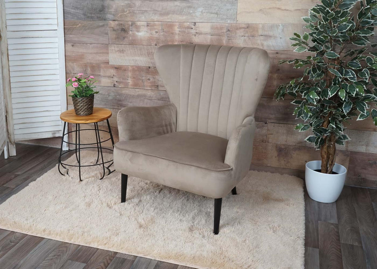 LOUNGE-SESSEL taupe - Taupe, Textil (75/87/75cm) - MCW