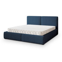 POLSTERBETT FELURO 160x200 cm mit Bettkästen - Blau - Blau, Holz (160/200cm) - MASSENO