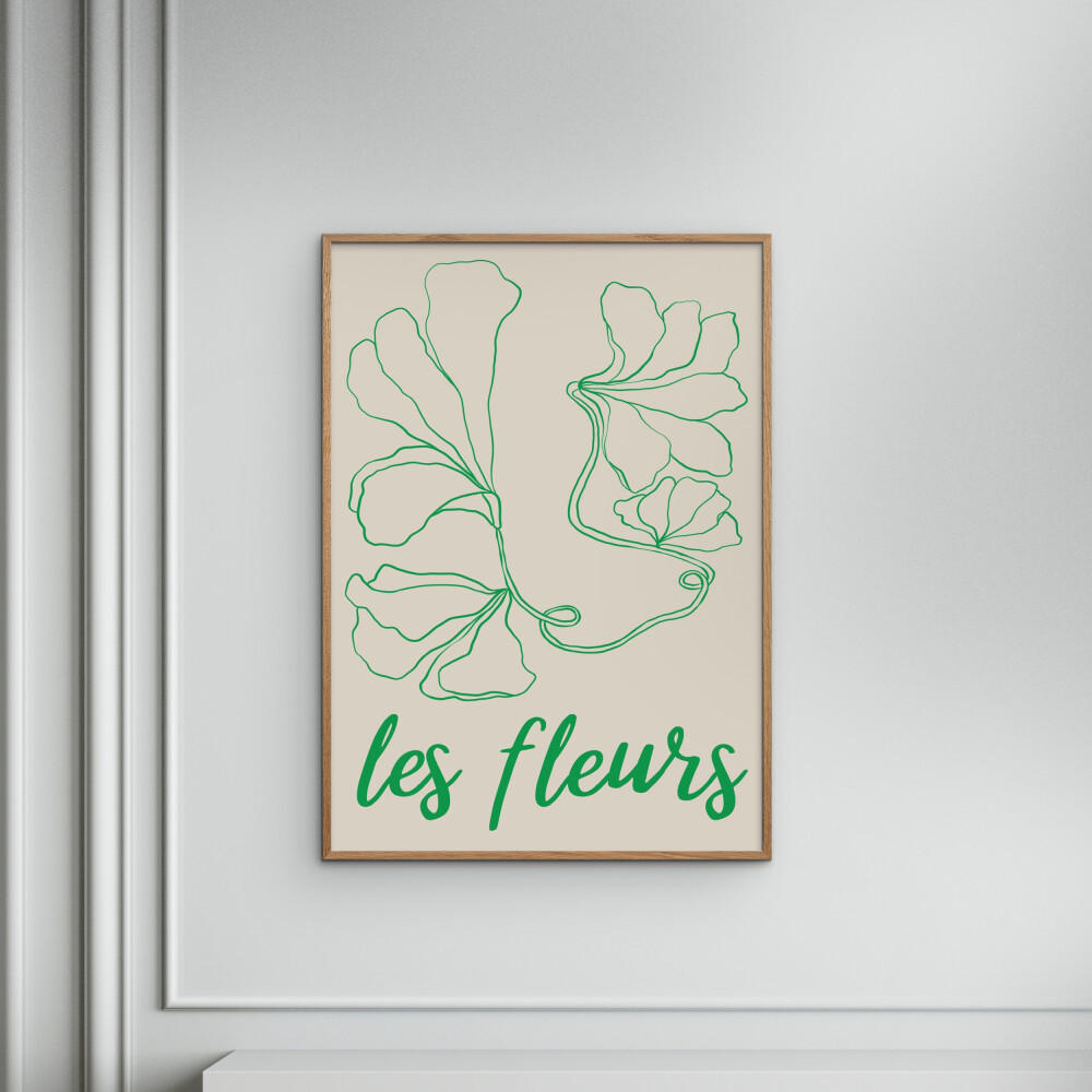 POSTER Affordable Art Prints - Abstract Fleurs - Grün, Papier (70/2/100cm) - Poster&Frame