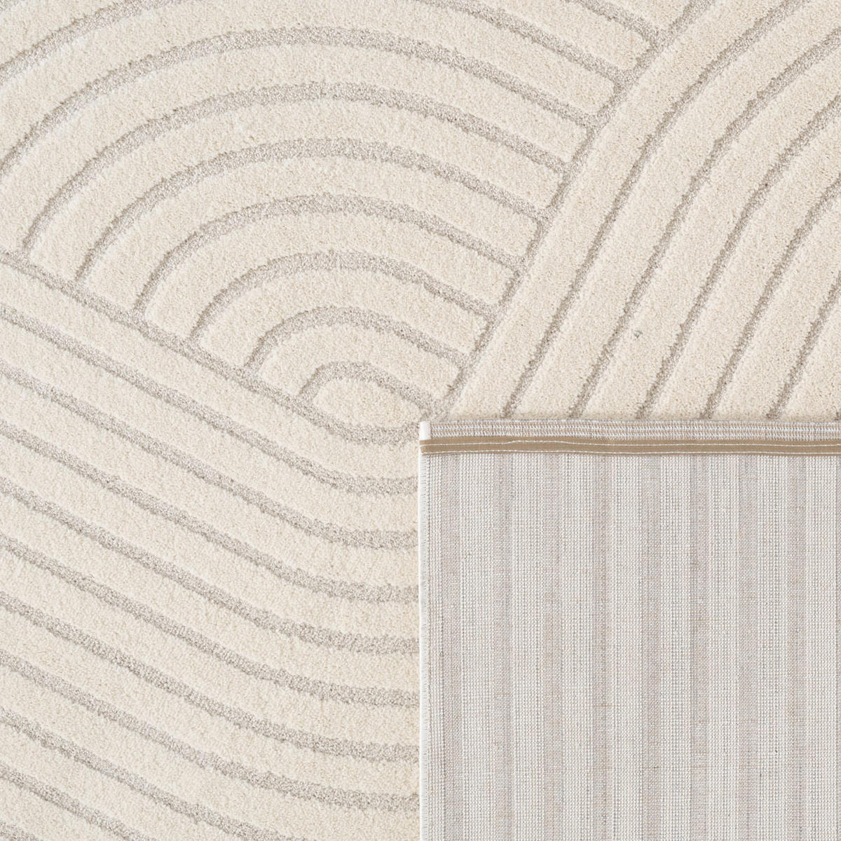 KURZFLORTEPPICH 200/280 cm Aura 701 - Creme, Kunststoff (200/280cm) - Paco Home