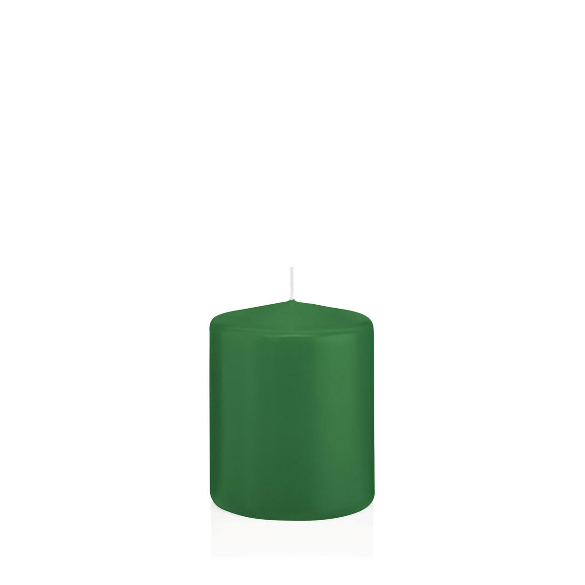 STUMPENKERZEN Dunkelgrün Ø 78 x 100 mm, 8 Stück - Dunkelgrün, Paraffin (8/10cm) - Wiedemann Kerzen