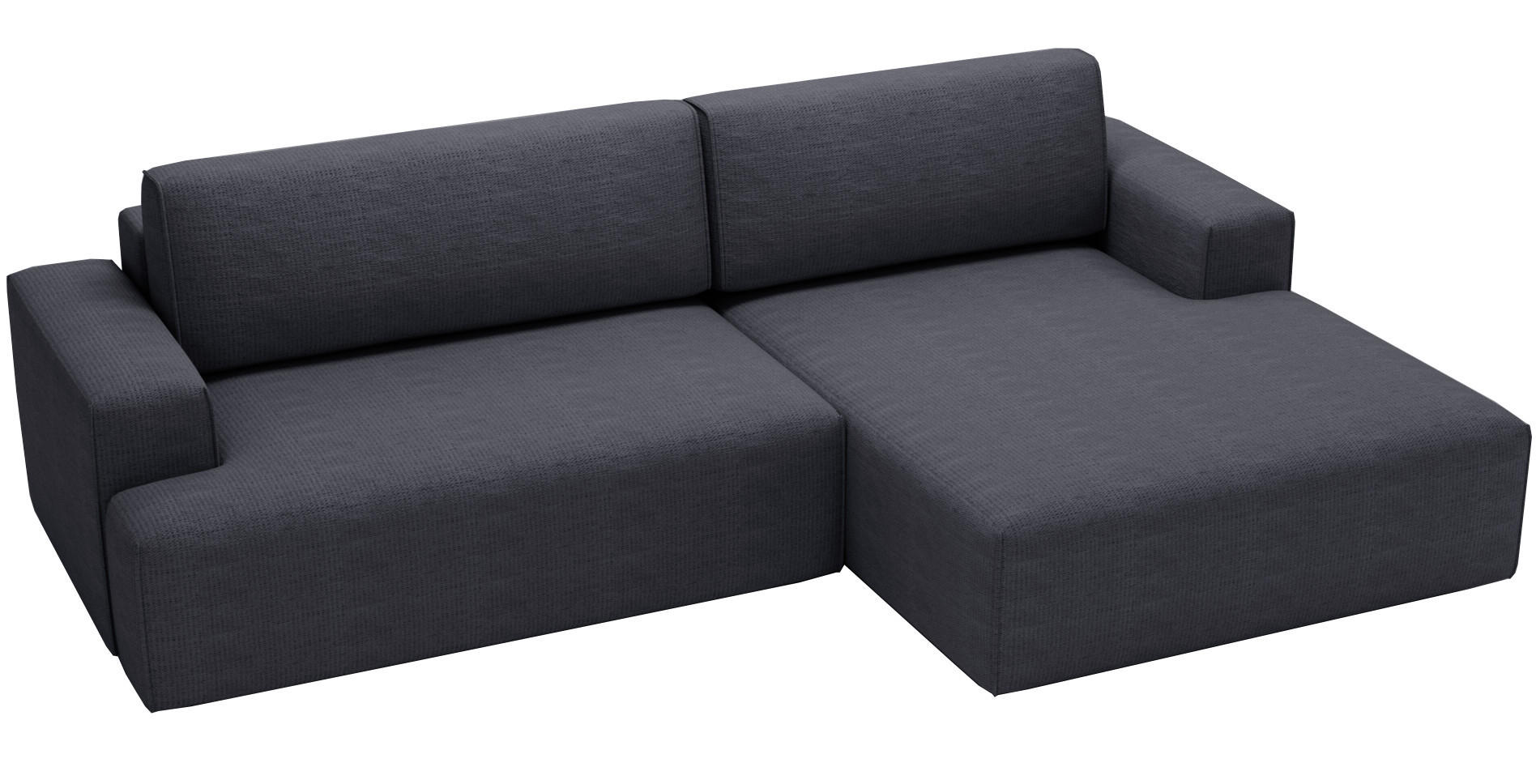 ECKSOFA L-Form 270 cm Boston mit Bettkasten, Schlaffunktion, Rechts, Schwarz - Schwarz, Holz (270/165cm) - Emporius