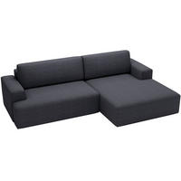 ECKSOFA L-Form 270 cm Boston mit Bettkasten, Schlaffunktion, Rechts, Schwarz - Schwarz, Holz (270/165cm) - Emporius