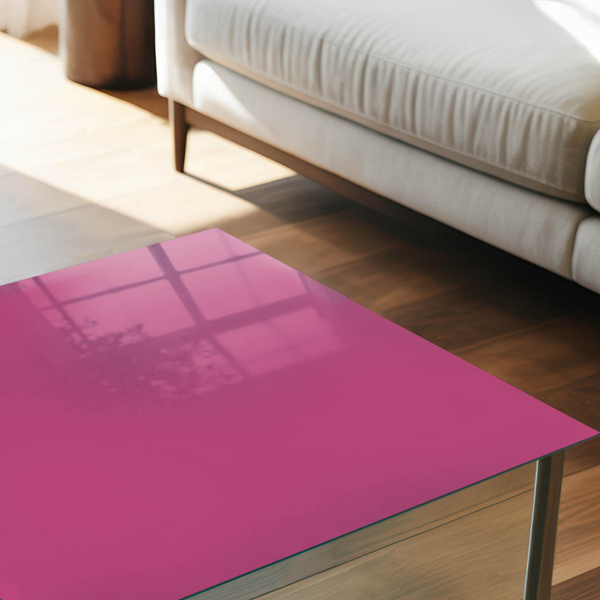 GLASPLATTE 80x60 cm – Intensives Rosa - Braun, Glas (0.4/80/60cm) - ArtPrintCave