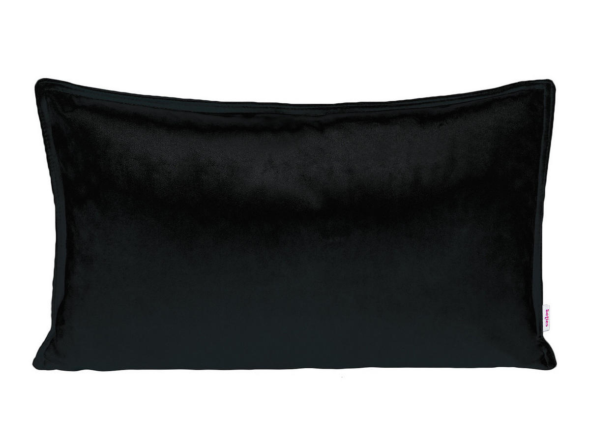 KISSENHÜLLE Samt&Sonders schwarz 50/30 cm - Schwarz, Textil (30/50cm) - beties Heimtextil