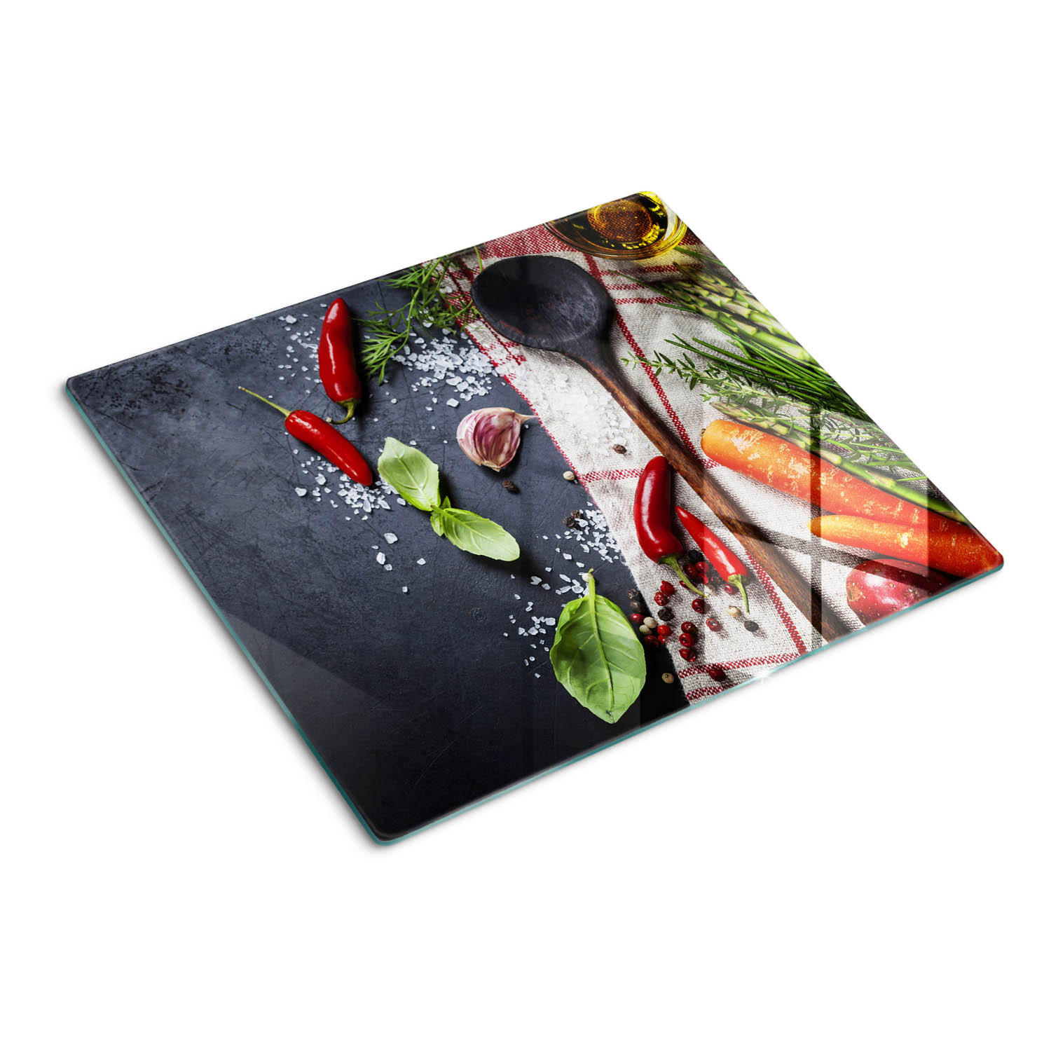 GLASPLATTE 60x52 cm Zutaten - Multicolor, Glas (60/0.4/52cm) - TULUP