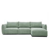 ECKSOFA TAUER 5-Sitzer, mintgrün - Schwarz/Mintgrün, Holzwerkstoff/Kunststoff (294/173cm) - Courtois Laville