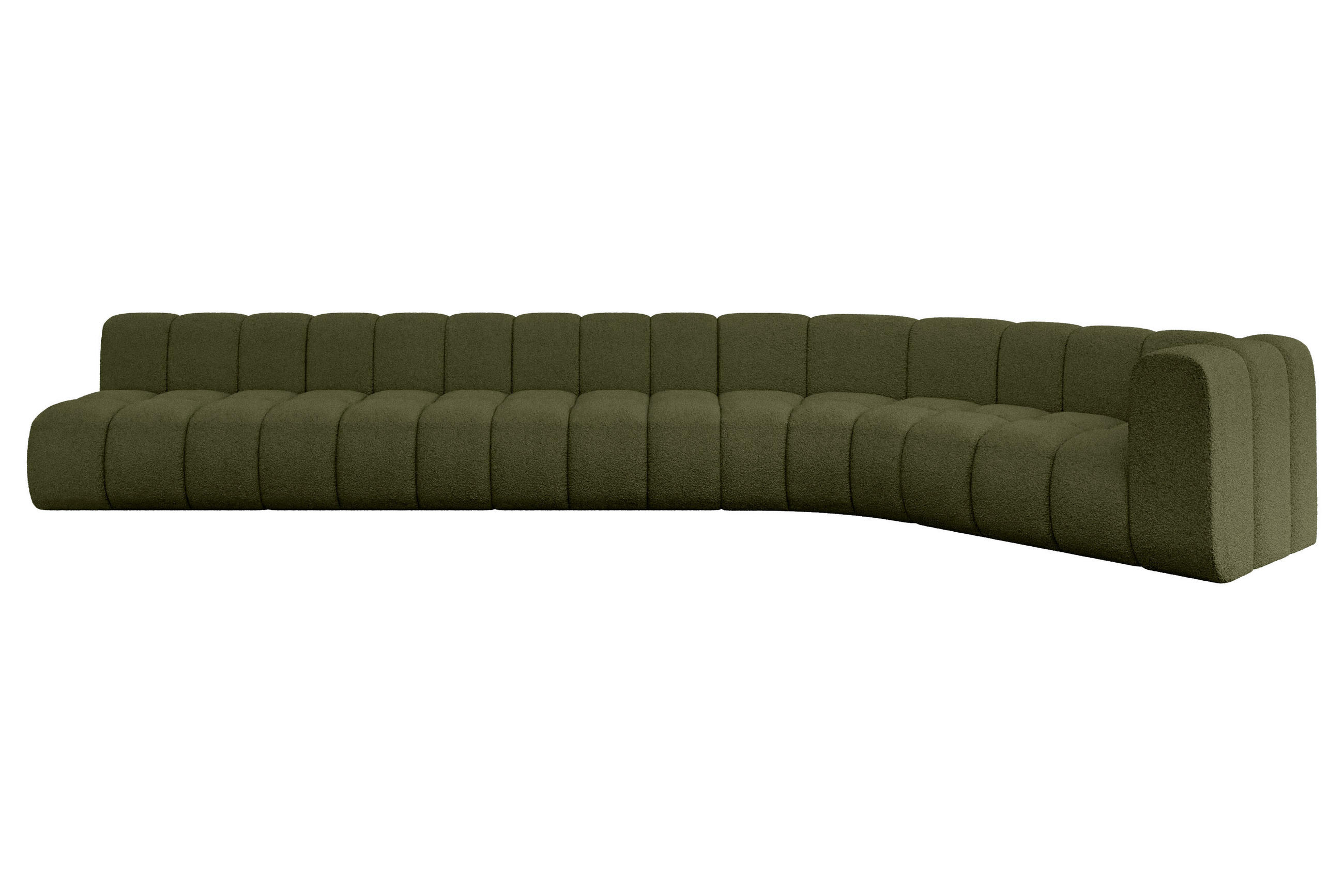 ECKSOFA modulares Sofa Karex-L3 - 490x194x70 cm Grün - Grün, Holzwerkstoff/Textil (490/194cm) - ALTDECOR