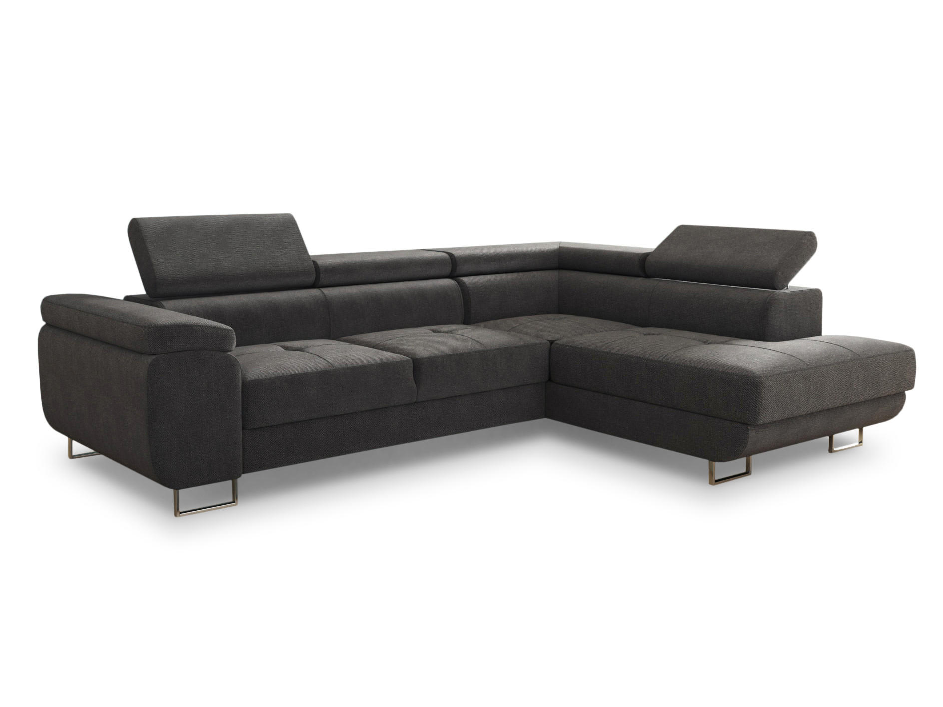 ECKSOFA Caris, Seite: Rechts - Grau, Holz/Textil (273/203cm) - Sofnet