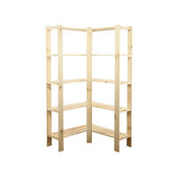 ECKREGAL WOODLAND 166,4x85x30cm Fachlast 120kg 5 Fachboden Kiefernholz Natur - Naturfarben, Holz (85/166.4/30cm) - PROREGAL
