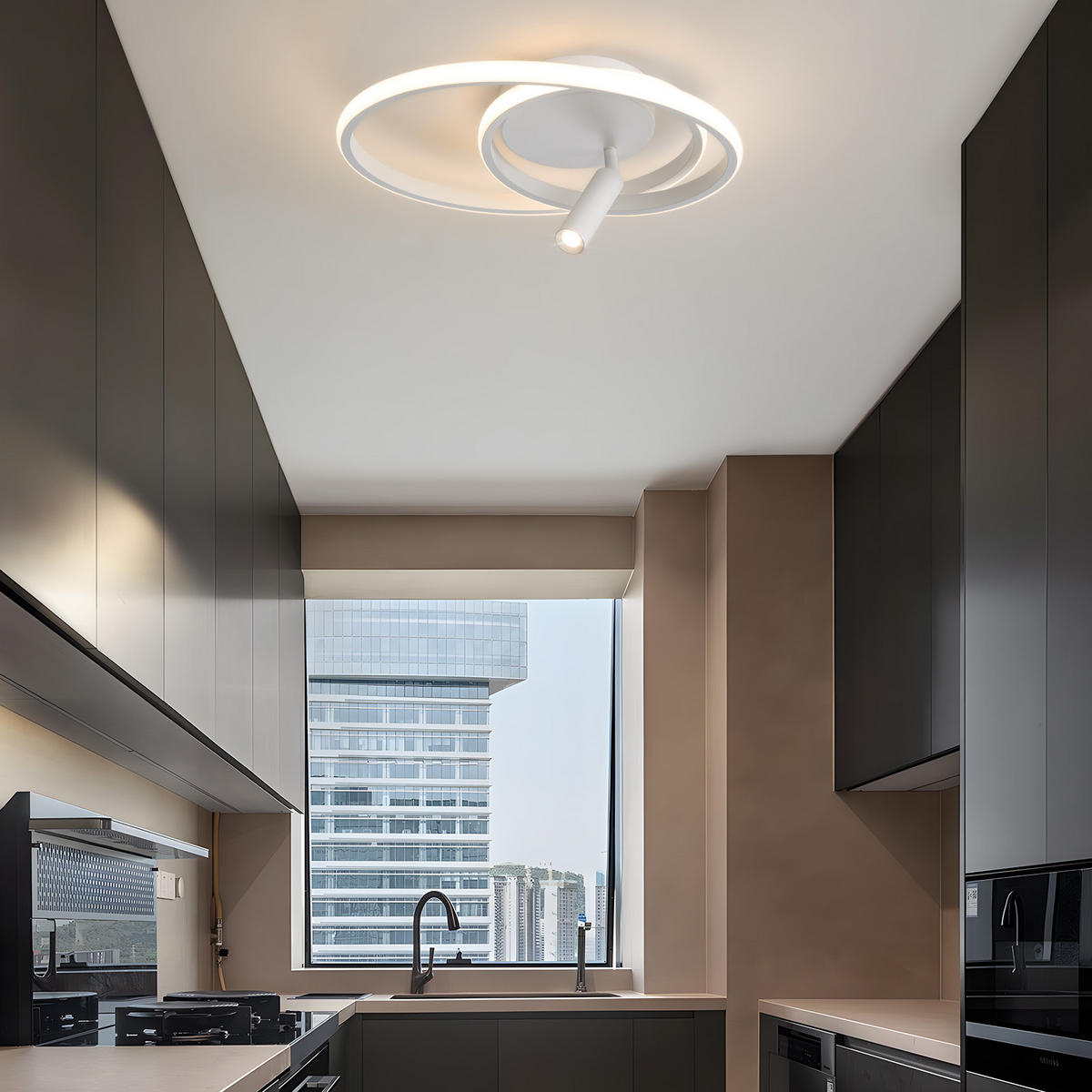 LED-DECKENLEUCHTE Drexel 40/40/12.5 cm - Weiß, Metall (40/40/12.5cm) - ZMH