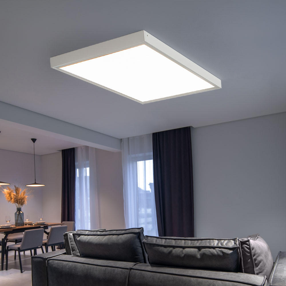 LED DECKENLEUCHTE Kunststoff Weiß - Weiß, Kunststoff (59.5/59.5/3cm)
