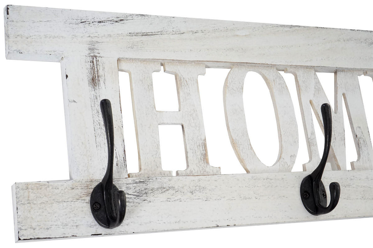 WANDGARDEROBE HOME SHABBY-LOOK Cremeweiß - Weiß, Holz (55/21/7cm) - Jamb
