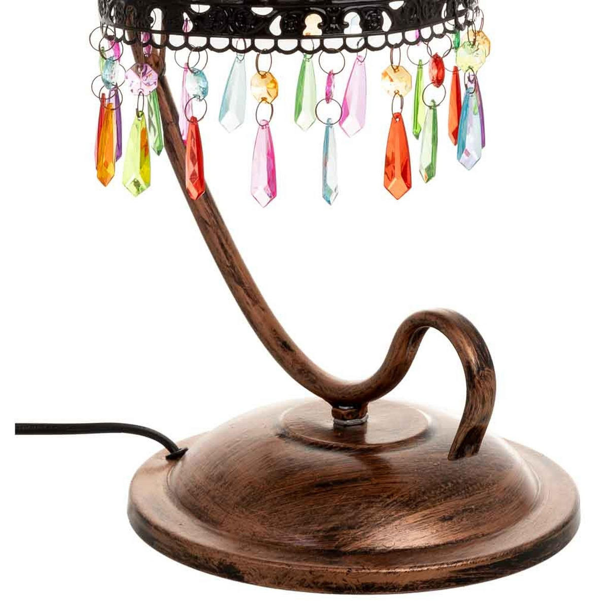LAMPE aus Metall und Glas, 27x22x55cm - Multicolor, Metall (22/27/55cm) - Wanderlust