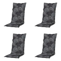 GARTENSTUHLKISSEN Kreis 123/50 cm 4er-Set - Grau, Textil (50/7/123cm) - Madison