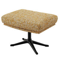 HOCKER mit Kreuzfuß - Schwarz/Honig, Textil/Metall (54/41/41cm) - home24