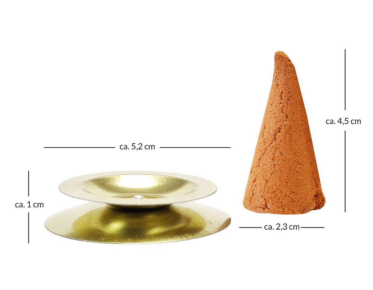 RÄUCHERKERZEN Sparset Waldhonig-Riesen, Glimmschale, Opas Beste Weihrauch - Multicolor, Metall (6.5/2.3/12.5cm)