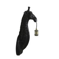 WANDLEUCHTE Giraffe Schwarz 20,5/19/61 cm - Schwarz, Kunststoff (19/61/20.5cm) - Light & Living
