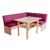 ECKBANKGRUPPE Die Vielseitige Tisch II - Eichefarben/Violett, Holzwerkstoff/Buchenholz (145/86/185cm) - Kundler Home