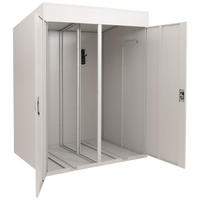 FAHRRADGARAGE H66B rechteckig Hellgrau - Hellgrau, Metall (158/213/125cm) - MCW