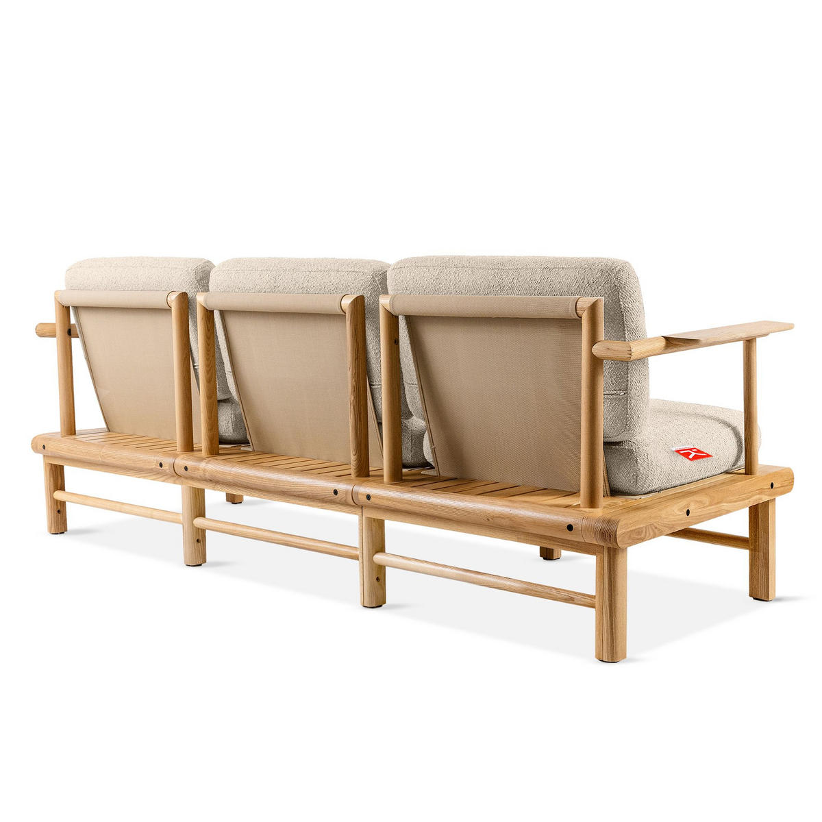 GARTENSOFA ATREDA 3-Sitzer - Creme, Holz/Textil (230/74/80cm) - KONSIMO®