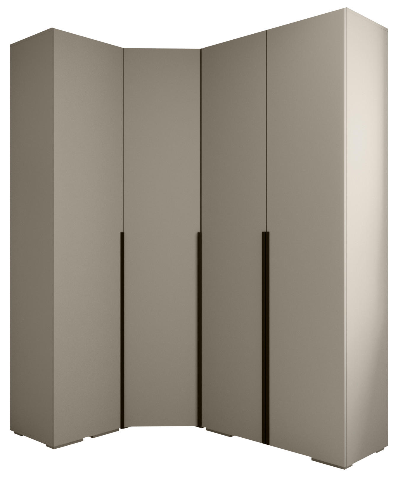 GARDEROBEN-SET 236,7/181,7/47 - Kaschmir/Schwarz, Holz/Kunststoff (181.7/236.7/47cm) - Abiks Möbel