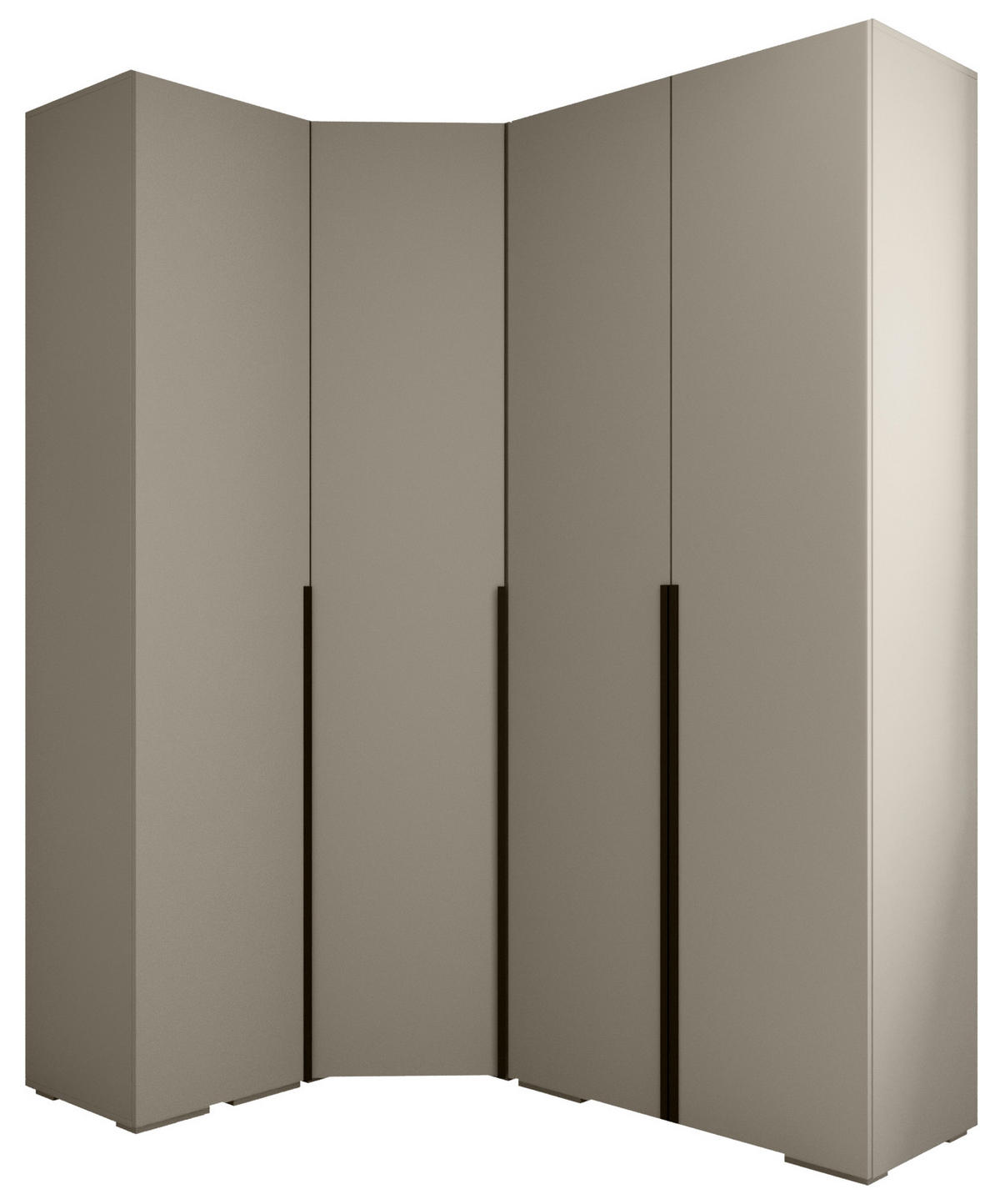 GARDEROBEN-SET 236,7/181,7/47 - Kaschmir/Schwarz, Holz/Kunststoff (181.7/236.7/47cm) - Abiks Möbel