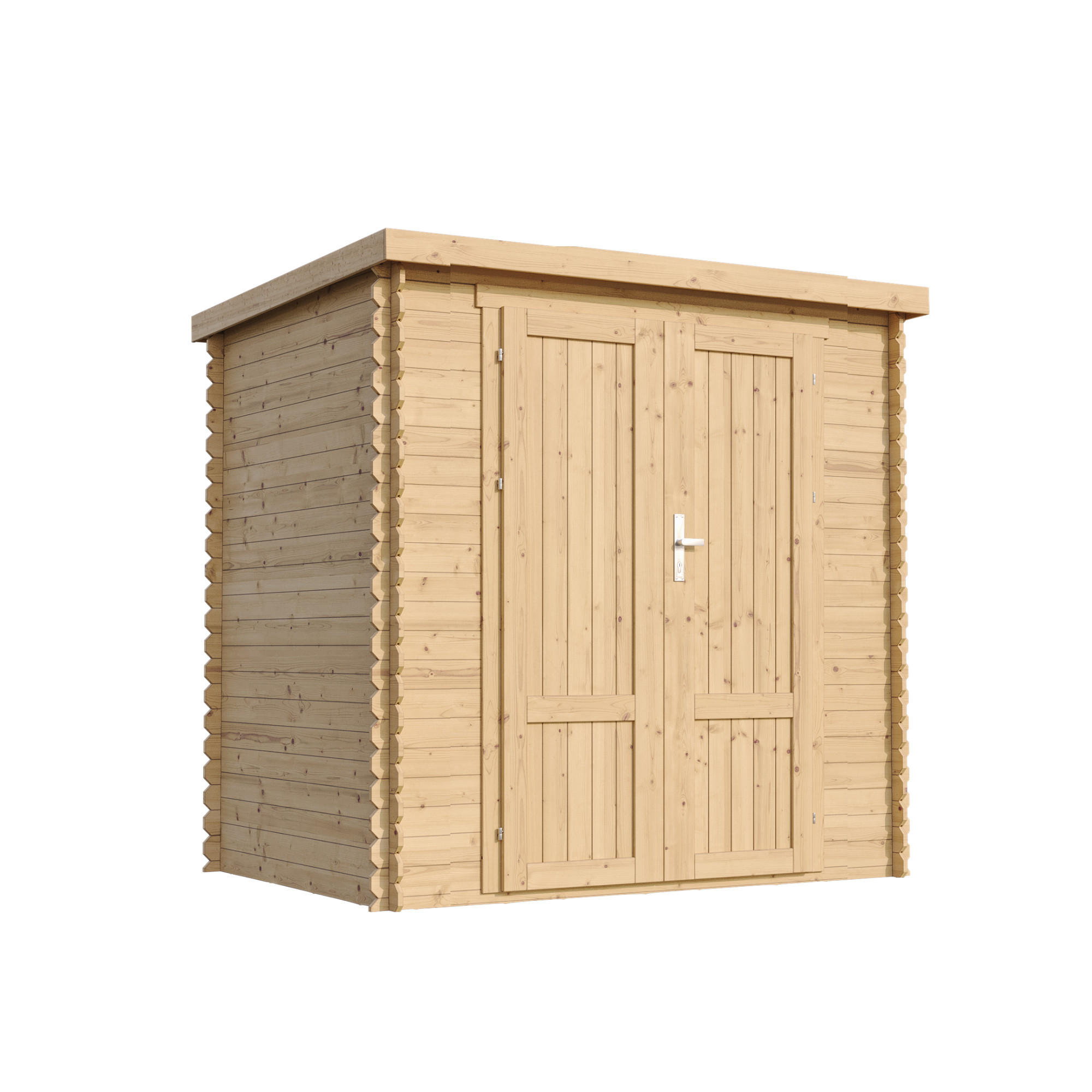 Timbela Holz-Gartenhaus Natur 204x200x142 cm