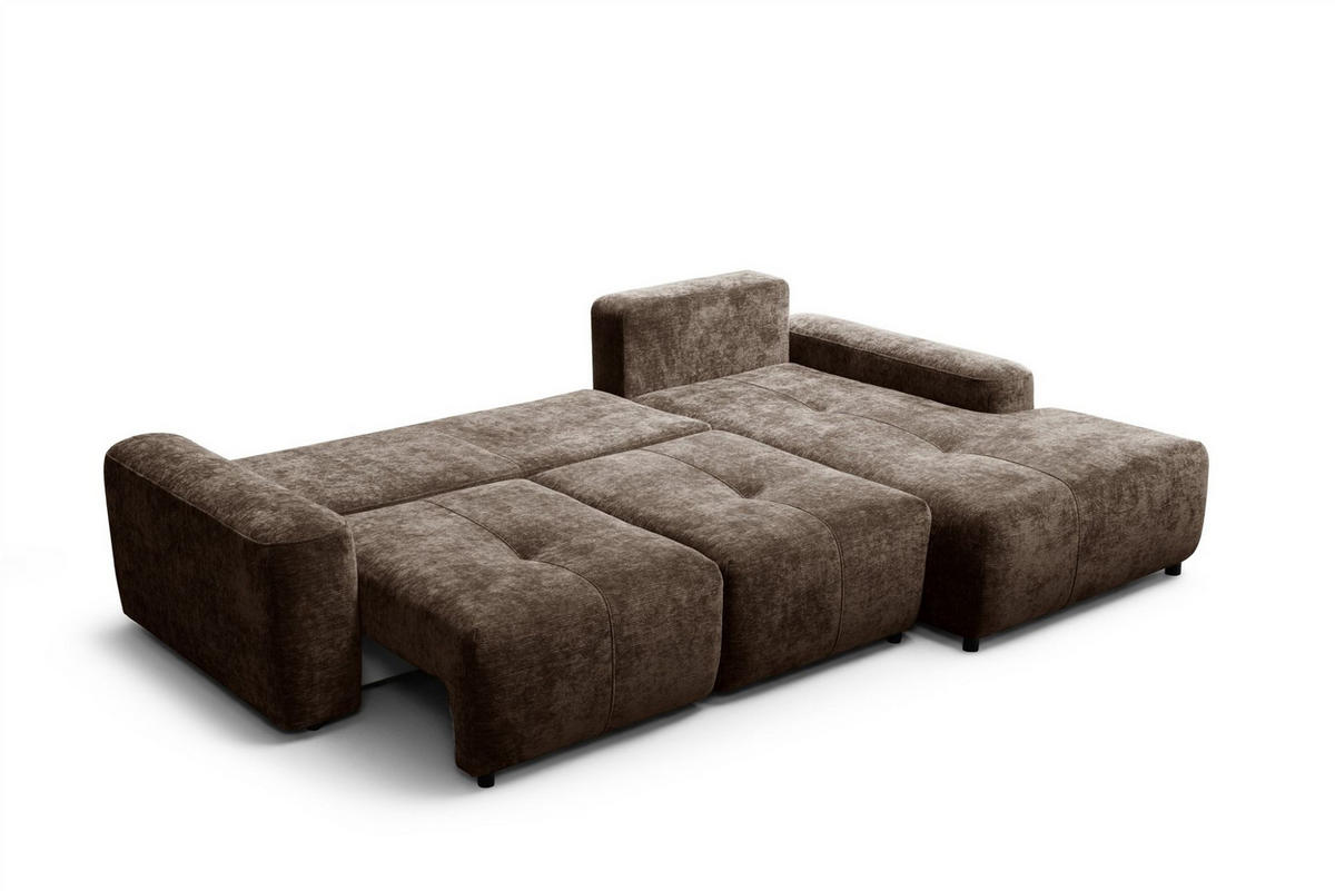 ECKSOFA Argos In Vibe - Braun, Holzwerkstoff/Textil (267/170cm) - Fun Möbel