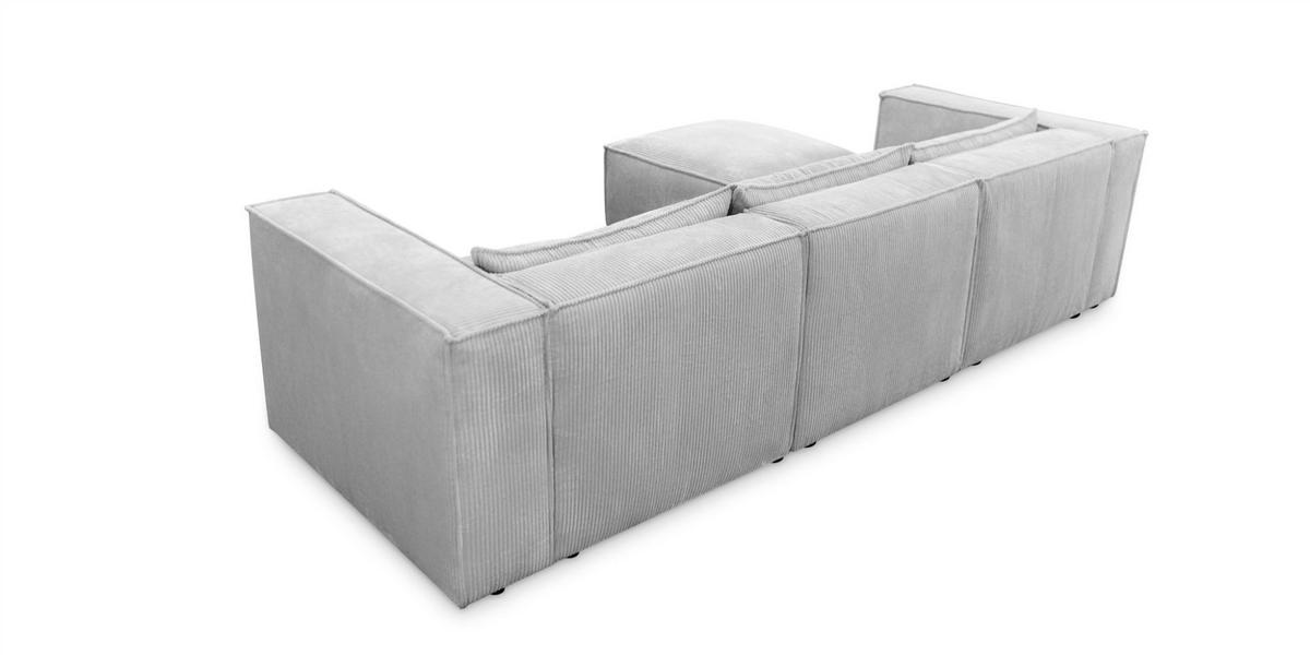 ECKSOFA Nevio - Schwarz, Holzwerkstoff/Textil (185/290cm) - Fun Möbel