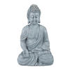 BUDDHAFIGUR - Grau, Kunststoff (18/30/11cm) - Relaxdays