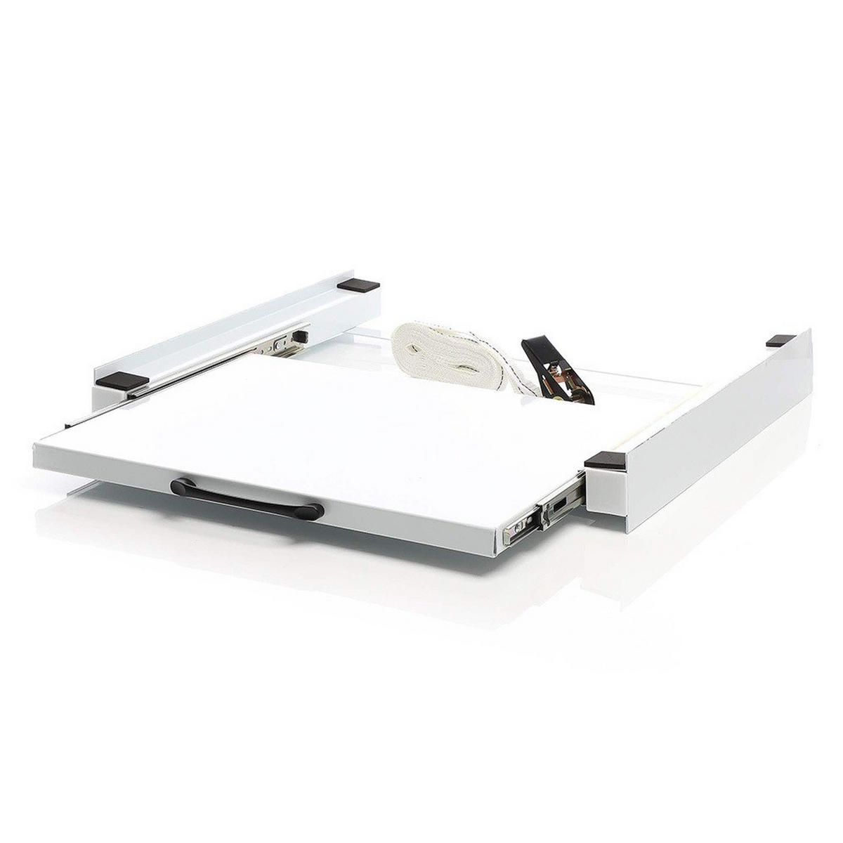 STAPELBAUSATZ für Waschmaschinen- und Trockner mit Auszugswanne - Weiß, Metall (55/7.5/60cm) - IVOL