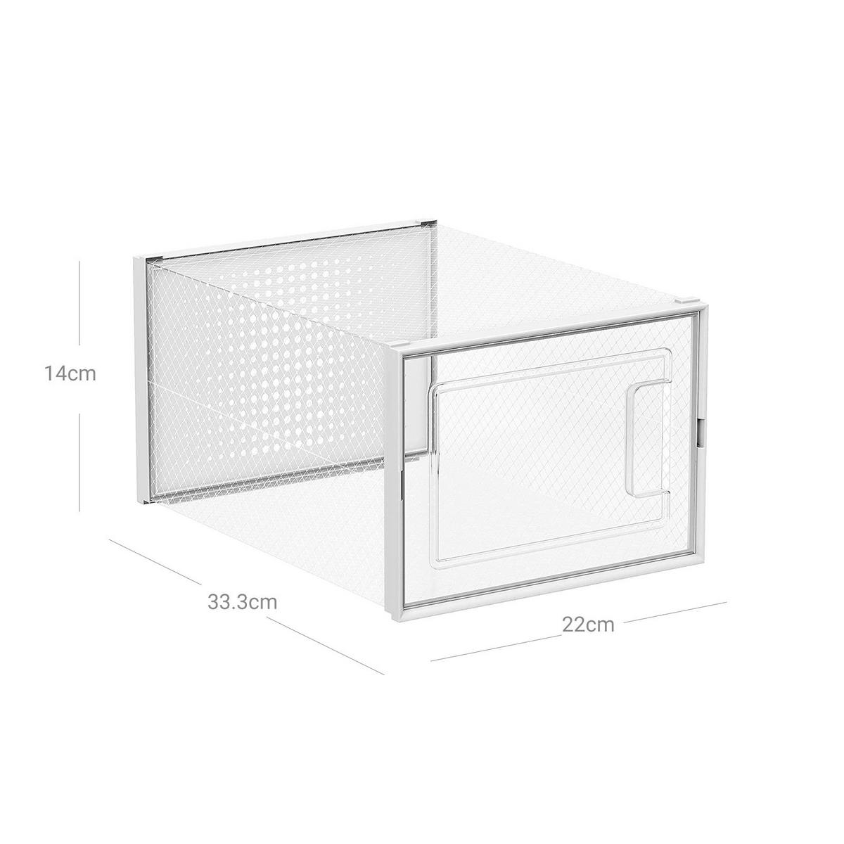 SCHUHBOX SCHUHORGANIZER 8ER-SET - Weiß, Kunststoff (23/33.3cm) - Hansiro