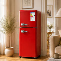 KÜHL-GEFRIER-KOMBINATION 112 l, 72 l Kühlvolumen, 40 l Gefriervolumen, Energieeffizienzklasse E, Rot - Rot, Metall (48.5/67/41cm) - FOHERE