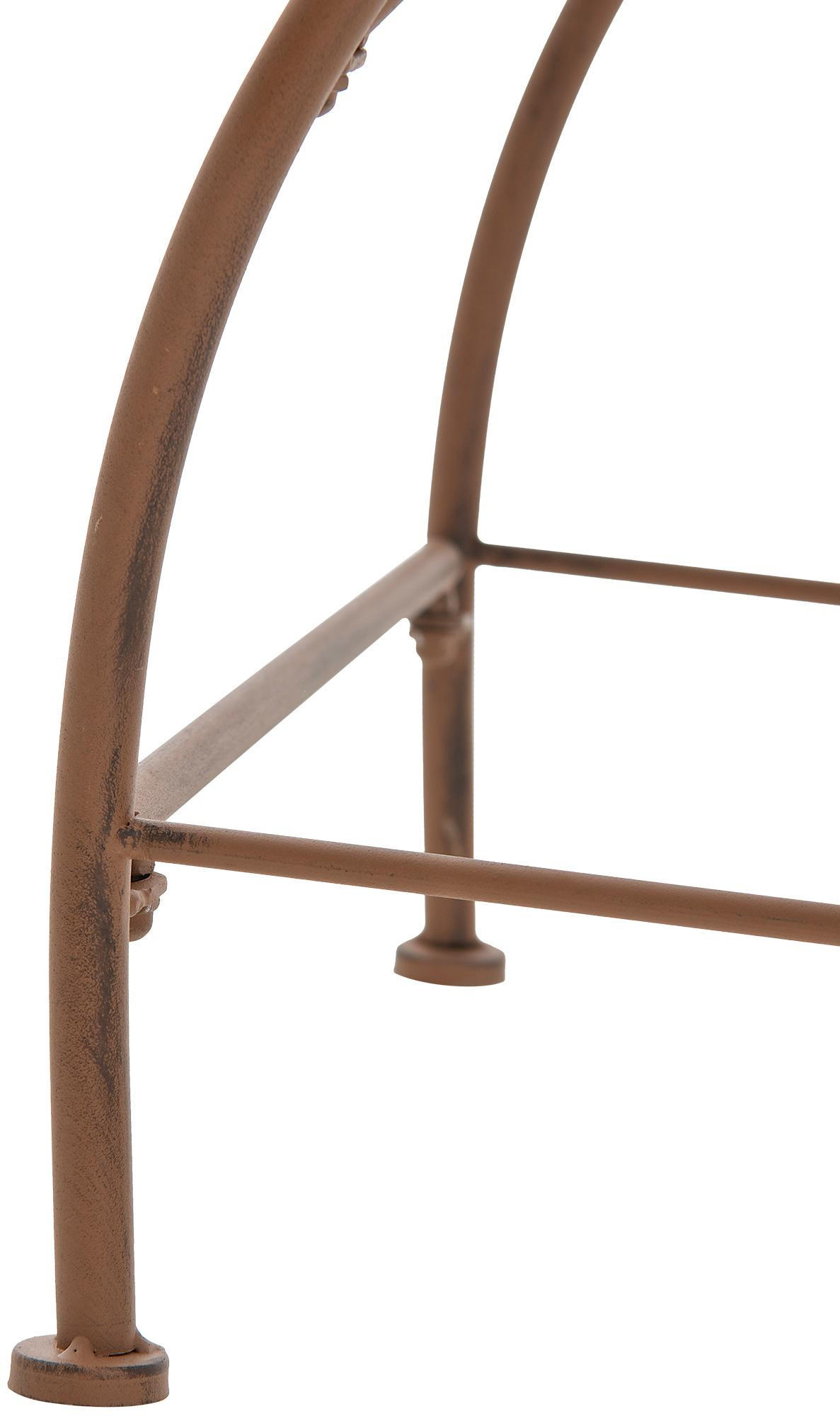GARTENSTUHL Metall Antik Braun - Braun, Metall (48/88/60cm) - CLP