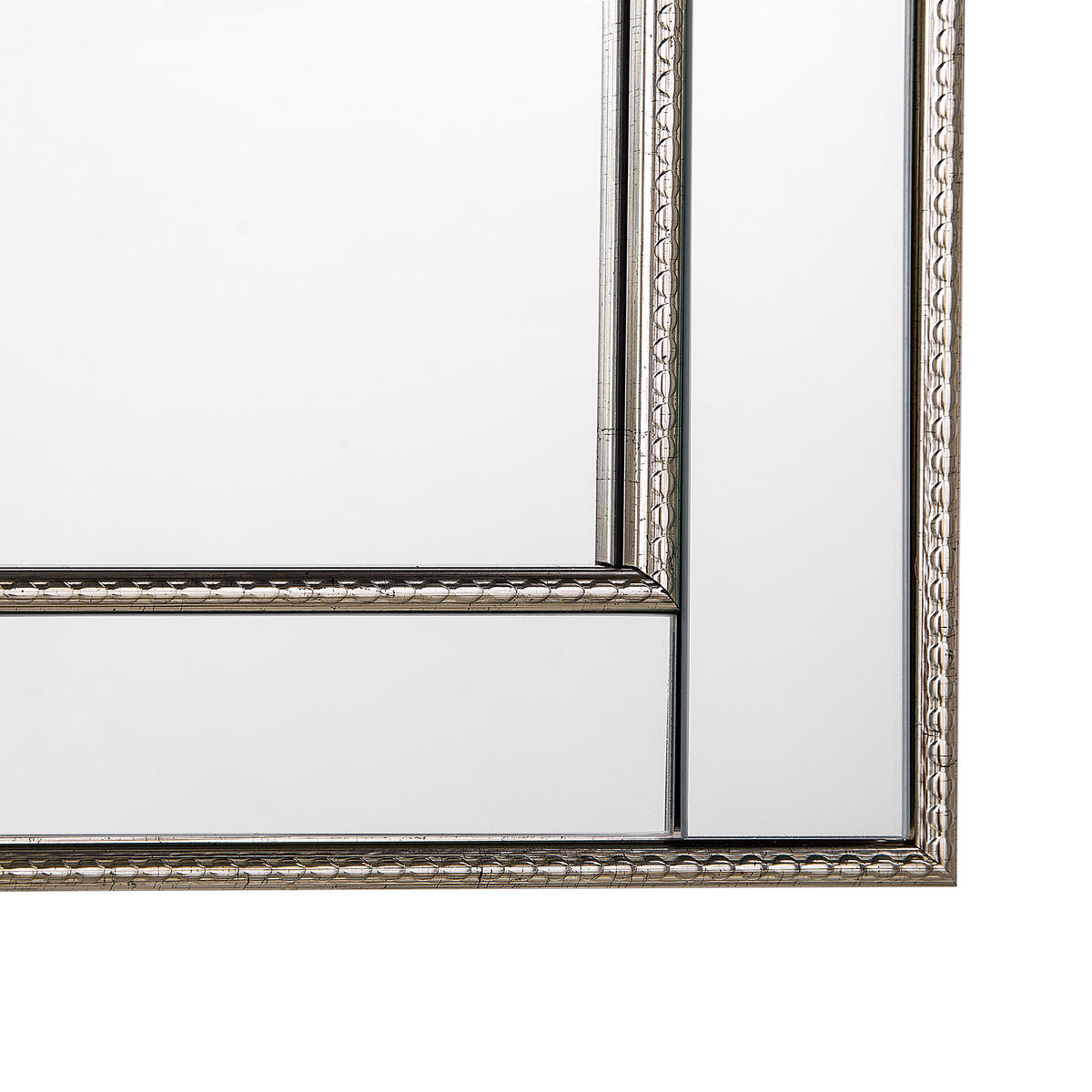 WANDSPIEGEL gold-silber rechteckig 50/130 cm Fenioux - Silberfarben/Goldfarben, Kunststoff (50/130/2cm) - Beliani