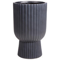 BLUMENTOPF Grau Taxodium - Grau, Naturmaterialien (56cm) - Beliani