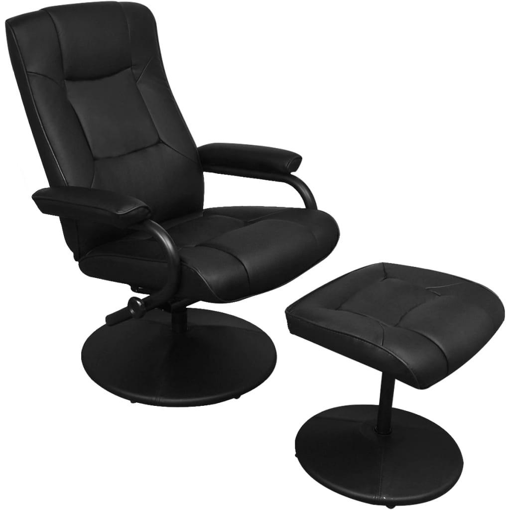 vidaXL Relaxsesselset Schwarz 66.5x85x110 cm