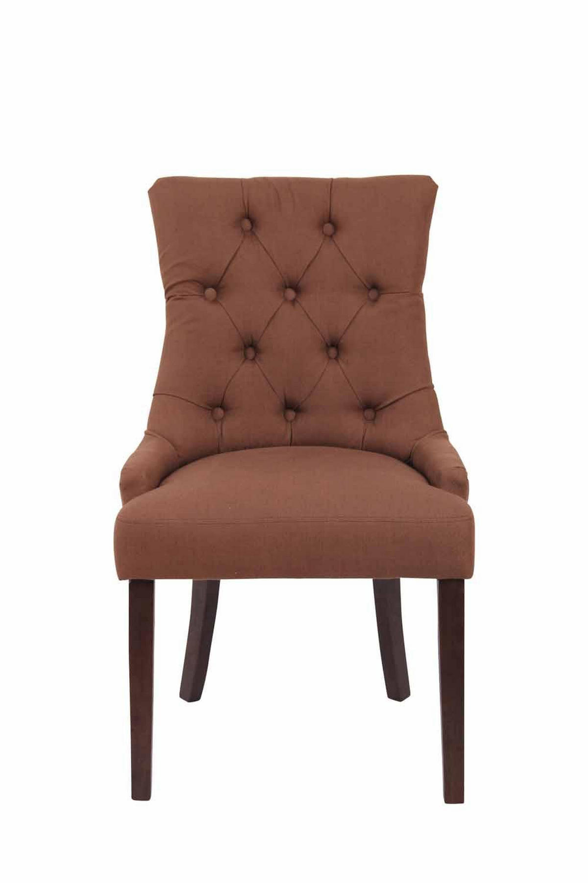 WOHNZIMMERSTUHL Stoff braun - Braun, Holz/Textil (55/92/58cm) - CLP